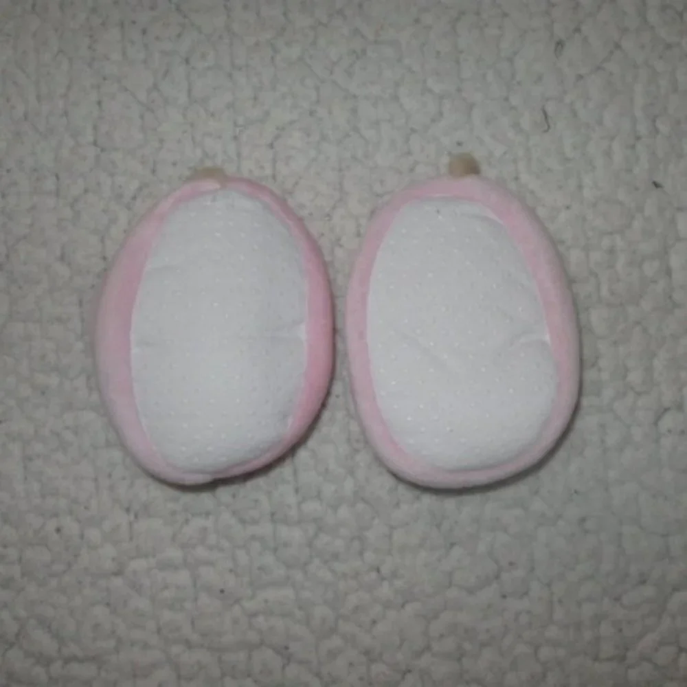5/$20 Girls Infant Pink/Tan Bear Slippers